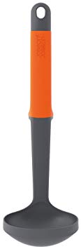 Joseph Joseph 10117 Elevate Ladle Spoon Nylon with Integrated Tool Rest Cooking Utensil Kitchen Tool Silicone Handle Dishwasher Safe, Orange