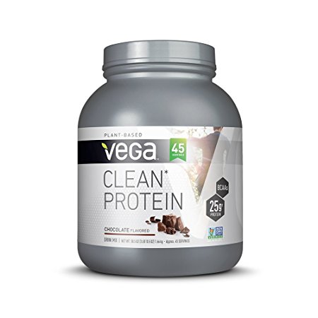 Vega Clean Protein Powder, Chocolate, 3.65 lb (45 Servings)