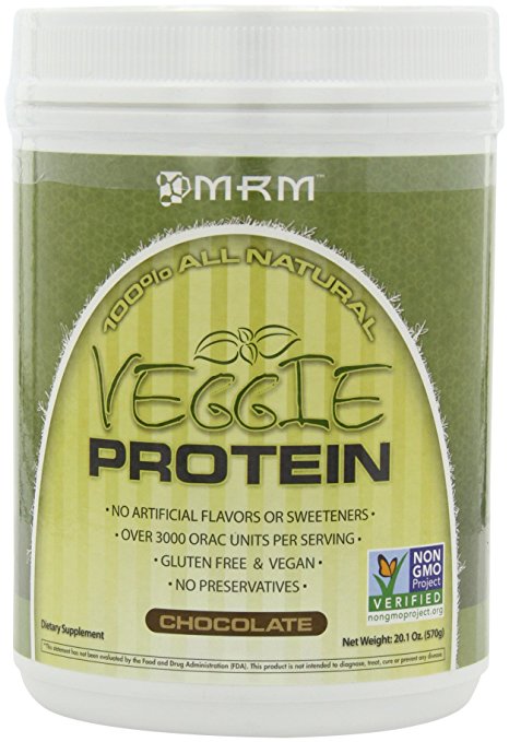 MRM Veggie Protein Nutritional Supplement, Chocolate, 570 Grams