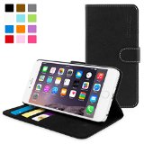 iPhone 6 Plus Case Snugg - Leather Wallet Case with Lifetime Guarantee Black for Apple iPhone 6 Plus