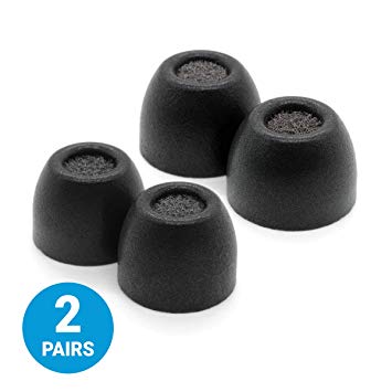 Comply Memory Foam Tips - Compatible with Amazon Echo Buds (Mixed Sizes, 2 Pairs)