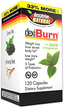Dexatrim Natural dexiBurn- Weight Loss Pills that Burns Fat & Helps w/ Weight Management | Healthy Probiotics that Cleanse, Curb Appetite & Boost Metabolism (120-Count Bottle, 1 pack)