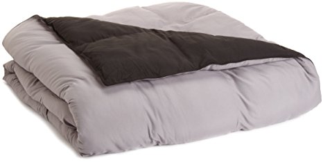 Superior All Season Down Alternative King Reversible Comforter, Black/Grey