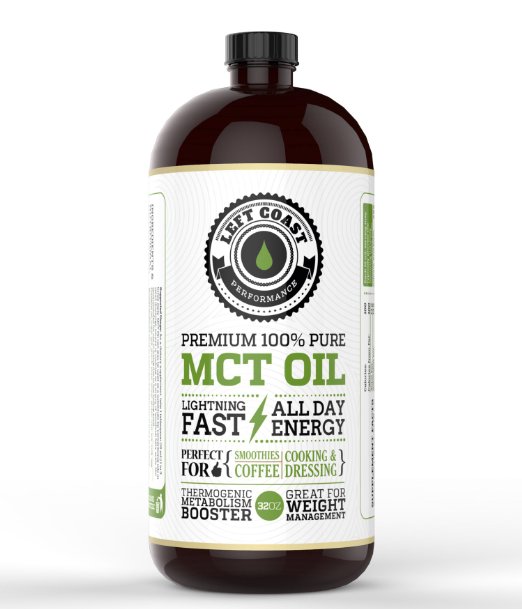 Left Coast Performance MCT Oil Huge 32 Oz Premium Blend Is Easier To Absorb and Digest Use This Pure MCT Oil for Bulletproof Coffee Smoothies and Salads Best MCT Pharmaceutical Grade Made in USA