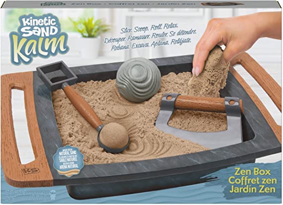 Kinetic Sand Kalm, Zen Box Set for Adults with 3 Tools for Relaxing Sensory Play