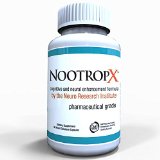NootropX - 90 caps - Mental Focus and Concentration Supplement With Memory Enhancement For Extreme Clarity and Alertness - Instant Brain and Memory Power Boost From Patented AES Absorption System - The Ultimate Brain Vitamins