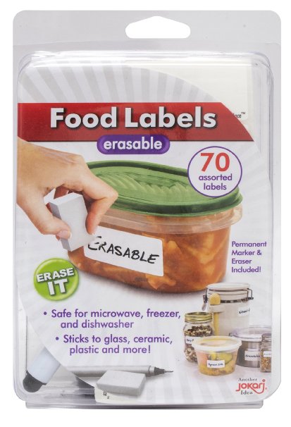 Jokari Label Once Erasable Food Labels with Markers