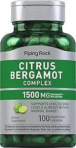 Piping Rock Citrus Bergamot Extract 1500mg | 100 Capsules | Complex Supplement | Vegetarian, Non-GMO, Gluten Free