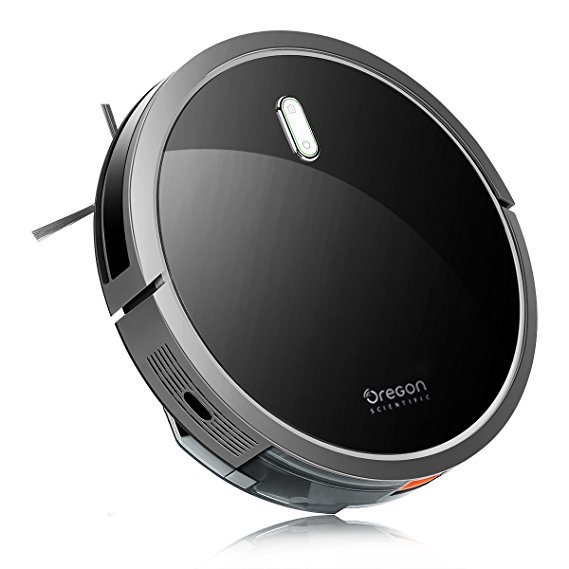 Robot Vacuum Cleaner, Oregon Scientific 1400pa Powerful Suction Robotic Vacuum with Easy Scheduling Remote, Cleans Hard Surface Floor & Medium Carpet, Filter for Pet Fur, Automatic Self-Charging