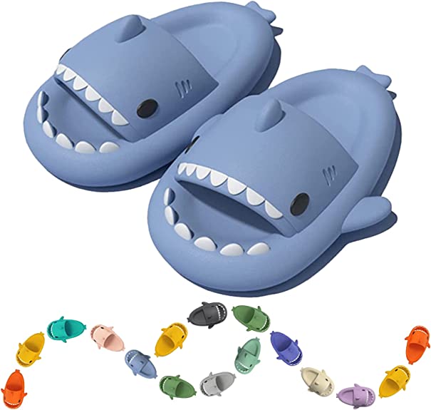 Ashipher Shark Slides for Women Men Kids, Cute Cloudy Shark Slippers Sandals Shoes Unisex