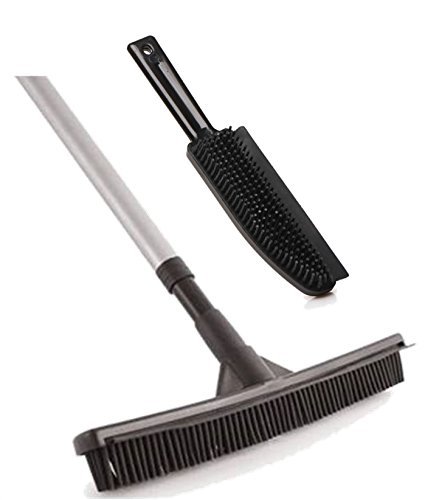 Rubber Broom Brush Set Pet Hair Remover Lint Hand Brush Rubber Sweeping Broom