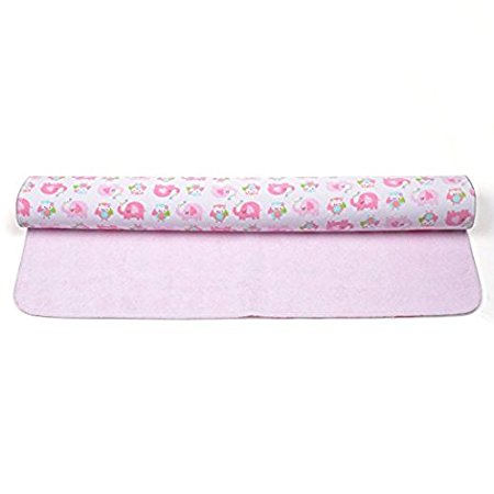 KLOUD City Baby Waterproof Washable Diaper Changing Mat Pad (Pink 27.5x31.5 inch)