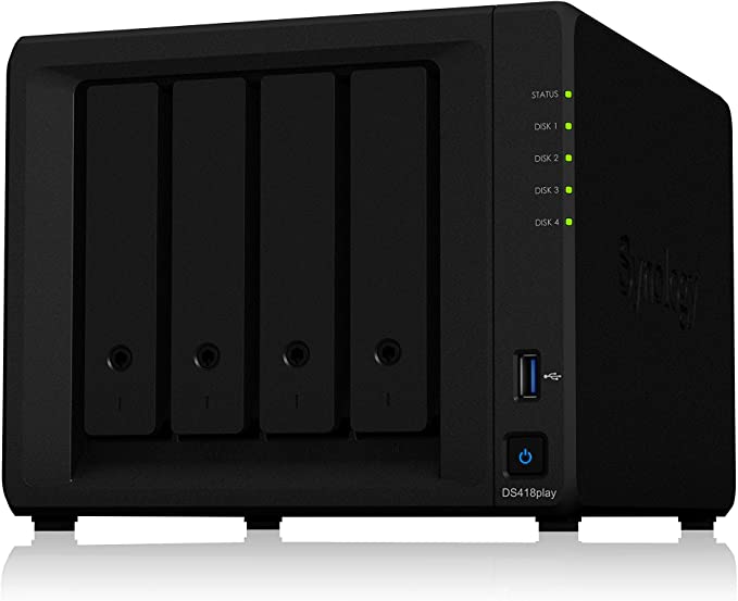 Synology DS418play 16TB 4 Bay Desktop NAS Solution | Installed with 4 x 4TB Seagate IronWolf Drives