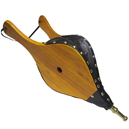 Rocky Mountain Goods Fire Bellows - Oak Wood / Leather - Loop for hanging