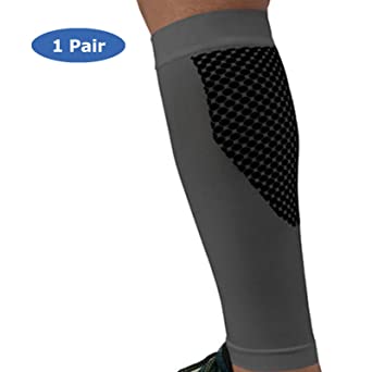 Kinship Comfort Brands® Compression Calf Sleeve support for Calf Muscle, Shin-Splits and Achilles Pain. Running accessories for Women Men compression calf sleeves for | 1 PR (Available in: S,M,L,XL)