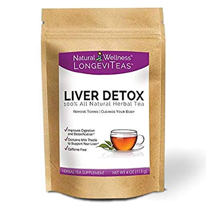 Natural Wellness Liver Detox Tea - Supports Detoxification and Digestion - 45 servings
