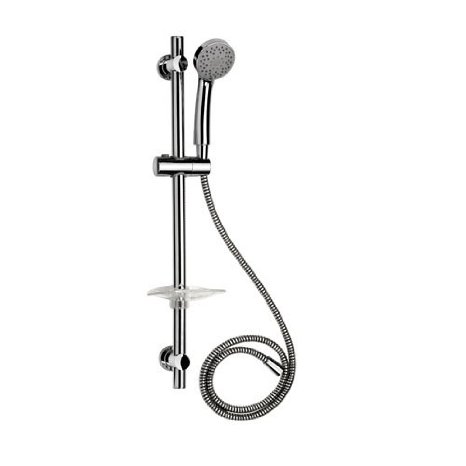 Croydex Essentials Three Function Shower Set includes Handset Hose Riser Rail Chrome