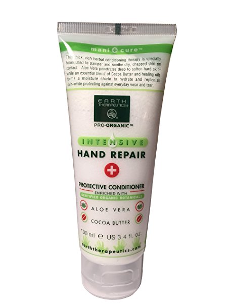 Earth Therapeutics Intensive Hand Repair Pro-organic 3.4oz New!