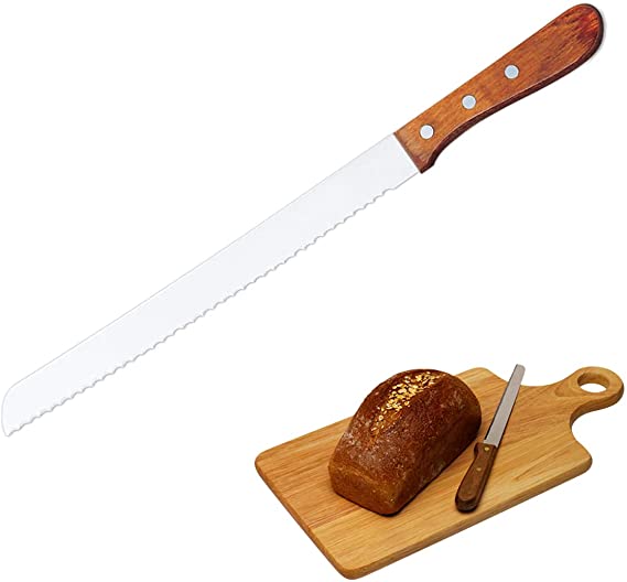 Sindh 14-inch Stainless-Steel Serrated Bread Knife, Bread Slicers for Homemade Bread, Ergonomic Handle, Durable Kitchen Knife Bread Cutter for All Types of Bread
