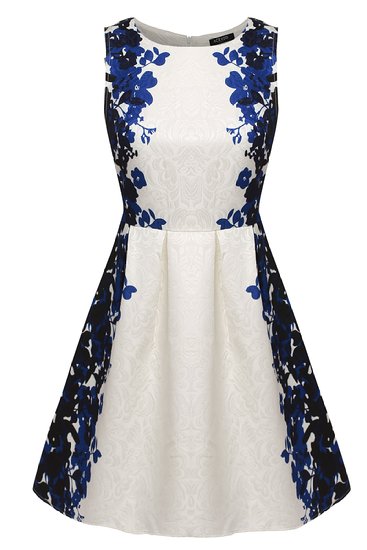 ACEVOG Women Summer Casual Sleeveless Floral Mini Party Cocktail Dress