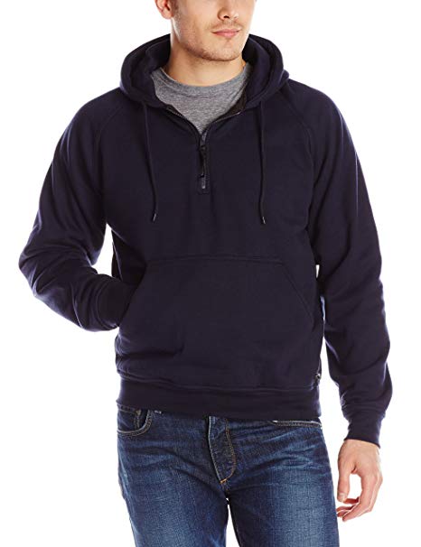 Berne Men's Quarter Zip Hooded Sweatshirt Thermal Lined