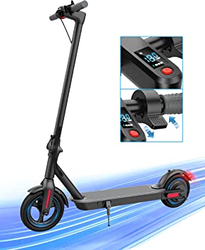 SISIGAD Electric Scooter Adults, 500W Max 22 Mile Range and 19 Mph Speed, 10" Solid Tires, Lightweight and Foldable Scooter Electric, e Scooter with Electric/Mech Brakes for Adults