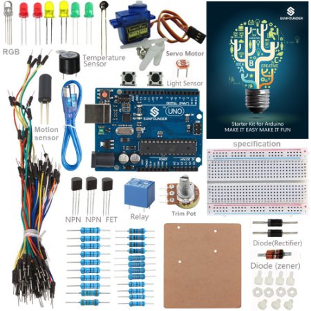 SunFounder Project Starter Kit For Arduino UNO R3 Mega2560 Mega328 Nano with UNO R3