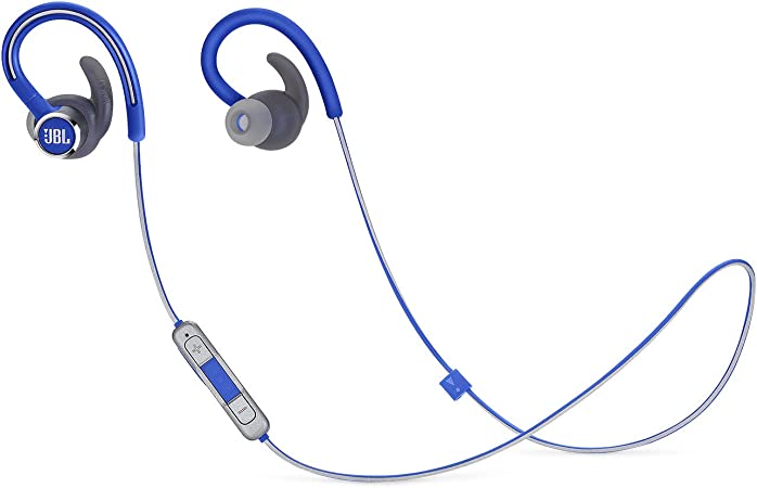 JBL Reflect Contour 2.0 - In-Ear Wireless Sport Headphone with 3-Button Mic/Remote - Blue (JBLREFCONTOUR2UAM)