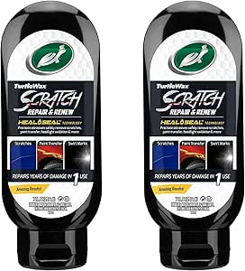 Turtle Wax 50935 Scratch Repair & Renew, 2-Pack: Car Paintwork Restorer and Scratch Repair Kit for Light to Minor Scratches, Swirls, Water Spots - Protects & Blends with Heal & Seal Technology