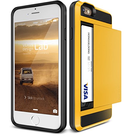 iPhone 6S Case, Verus [Damda Slide][Yellow] - [Wallet Card Slot][Heavy Duty Protection] For Apple iPhone 6 6S 4.7