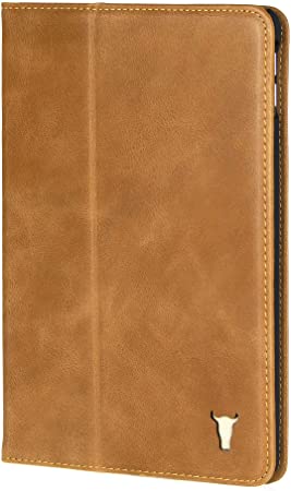 TORRO Tablet Case Compatible with Apple iPad Mini 5 Genuine Quality Leather Stand Cover with [Multiple Viewing Angles] [Wake/Sleep Enabled] 7.9 Inch 2019 Release (Tan)