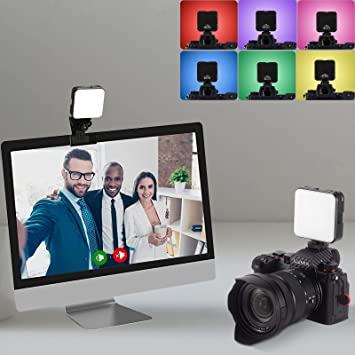 Video Conference Lighting Kit, Laptop Camera Light, 2500-6500K LED Video Light for Photography, Zoom Meeting, Remote Working, Video Streaming, Self Broadcasting, Vlogging(Dimmable & Rechargeable)