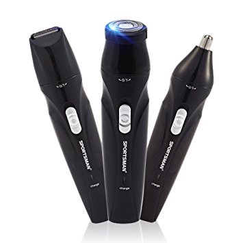 3 in 1 Rechargeable Sideburns & Beard & Ear & Nose Hair Trimmer