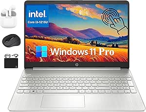 HP 15.6" Touchscreen Newest Pavilion Laptop Business, Intel i3-1215U upto 4.4GHz (6-Core, Beat i5-1135G7), 16GB RAM, 512GB SSD, UHD Graphics, Fast Charge, Long Battery, HubxcelAccessory, Win 11 Pro