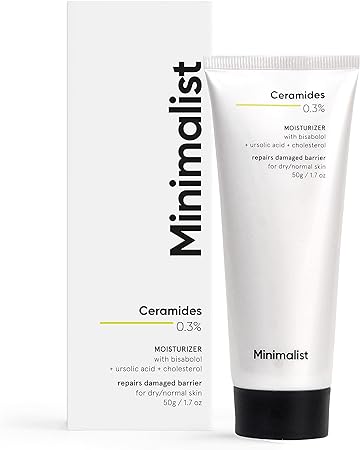 Minimalist 0.3 % Ceramide Moisturizing Cream For Barrier Repair & Deep Moisturization, Daily Repairing Face Moisturizer For Normal - Dry Skin, 50 gm 1.6 Oz (Pack of 1)