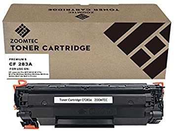 ZOOMTEC Compatible CF283A 83A Toner Cartridge Use with HP LaserJet Pro MFP M125 M127fn M127fw M202dw M225dn M225dw M225rdn M202n M201dw M201n Printer (Black, 1 Pack)