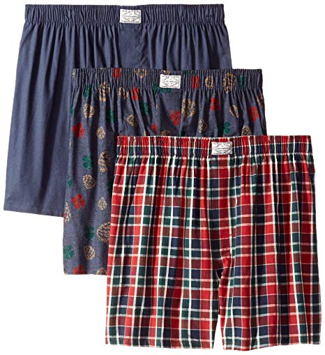 Lucky Brand Men's 3-Pack Woven Boxer Gift Set