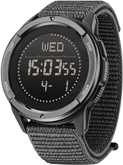 CakCity Tactical Watches for Men Military Sport Watches with Carbon Fiber Case Lightweight Waterproof Watch for Women/Men Digital Watches with Compass,Step Counte,Metronome,5ATM