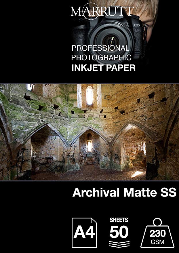 Marrutt 230gsm Archival Matt Single Sided Paper: A4-50 Sheets