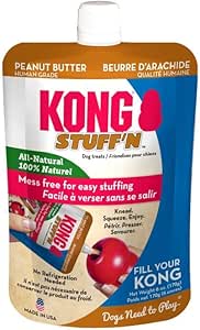 KONG - Stuff'N™ Dog Treat Paste - All-Natural Peanut Butter - 6 oz Pouch, Made in The USA