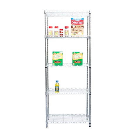 Mind Reader 'Store' 4 Shelf metal Shelving Unit, Chrome