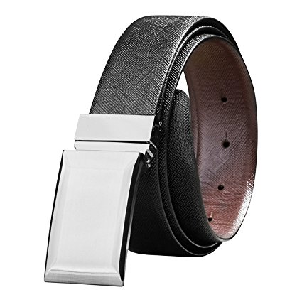 Savile Row Men's Top Grain Leather Reversible Belt - Classic & Fashion Designs