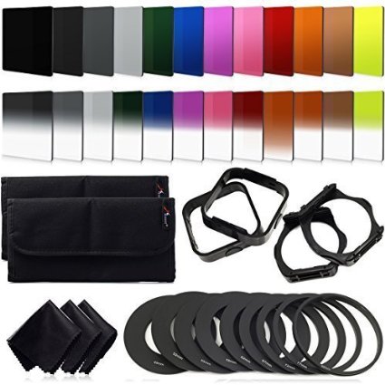 XCSOURCE Complete Square Kit Filter for Cokin P Series Bundle with Filter Holder and Lens Hood LF141 (16 Items)
