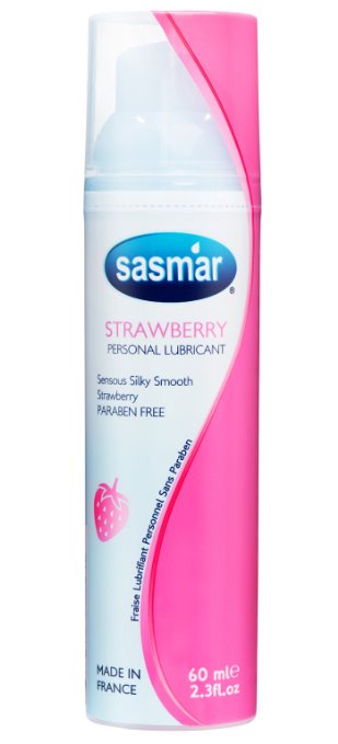 Sasmar Personal Lubricant, Strawberry, 2.3 Fluid Ounce