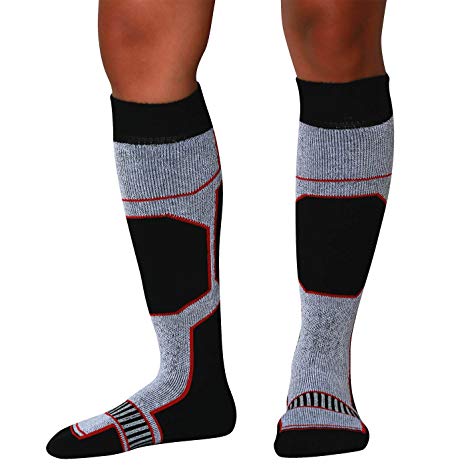 Pure Athlete Snowboard Socks - Comfortable Warm Skiing Snowboarding Sock for Men and Women