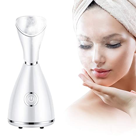 Facial Steamer LARALA Nano Ionic Warm Mist Face Steamer Professional Facial Humidifier Portable for Home Skin Spa, Atomizer for Deep Cleaning Pores and Moisturizing and Blackheads Acne Skin Care