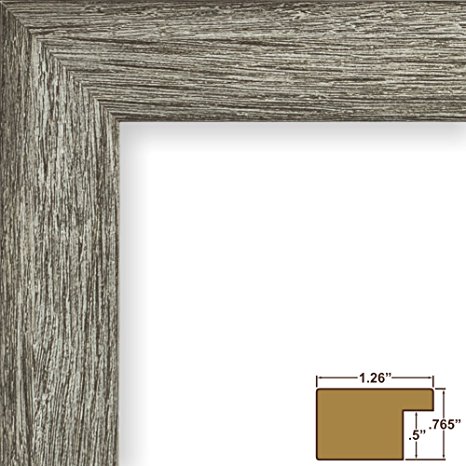 Craig Frames 26030 18 by 24-Inch Picture Frame, Smooth Grain Finish, 1.26-Inch Wide, Gray Barnwood