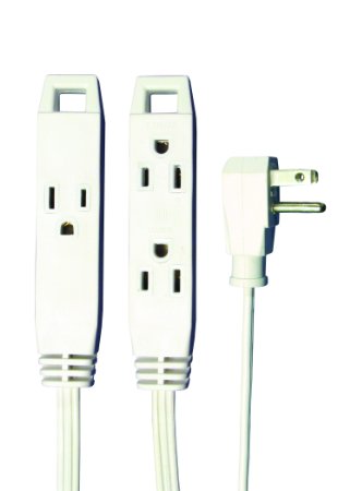 Axis 45505 3 Outlet Indoor Extension Cord 8 Feet white