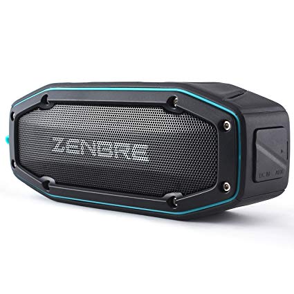 Bluetooth Speakers, ZENBRE D6 2x5W Wireless Portable Speakers V4.1 with Waterproof IPX6, 18h Play-time, Super Loud Sound with Bass Resonator (Green)