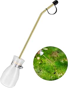 Boao Bulb Sprayer Applicator with Long Copper Tube Diatomaceous Home Dispenser for Supplies and Control(White)